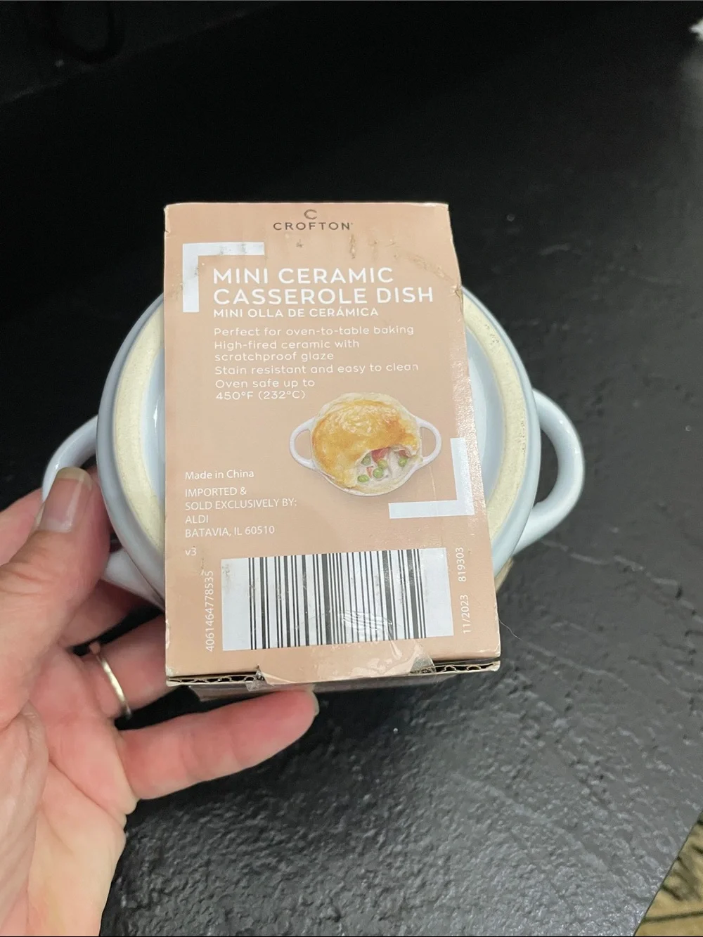 Crofton Mini Ceramic Casserole Dish - White